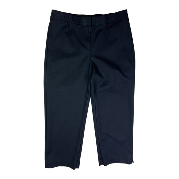 J. Jill Size 8 Black Cropped Pants Ponte - Picture 1 of 9